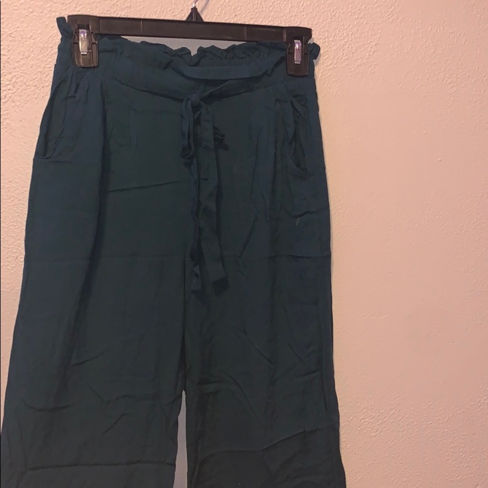 Teal Wide Leg Flare Pants